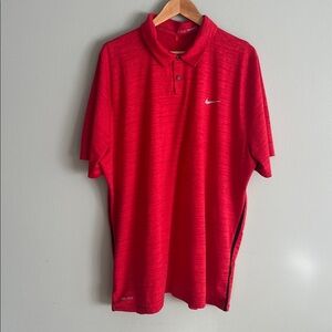 Nike Tiger Woods Collection Classic Red Mens Golf Polo - XXL